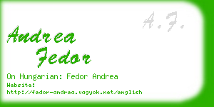 andrea fedor business card